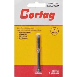 Serra Copo Diamantada 6mm Piso Granito Porcelanato Cortag - 1