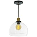 Ver imagem 2 de Kit 2 Lustre Pendente Château Bola Grande Vidro Preto Gold