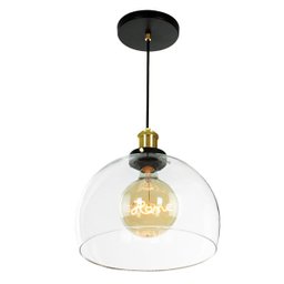 Lustre Pendente Château Bola Grande Vidro Preto c /Gold 30 - 3
