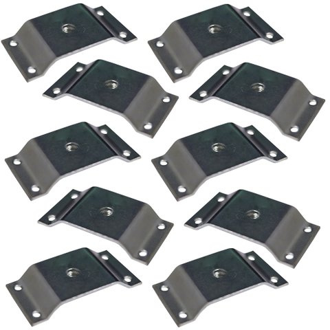 Kit 10 Chapinhas Chapa Elevada Fixação Pés Palito Rosca 5/16 Zincado