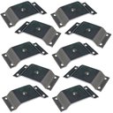 Ver imagem 1 de Kit 10 Chapinhas Chapa Elevada Fixação Pés Palito Rosca 5/16 Zincado