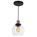 Ver imagem 2 de Lustre Pendente Château Bola Media Vidro Preto com Cobre 20cm