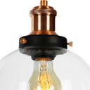 Ver imagem 4 de kit 2 Lustre Pendente Château Bola Media Vidro Preto /Cobre
