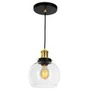 Ver imagem 3 de Kit 2 Lustre Pendente Château Bola Media Vidro Preto C/Gold