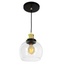 Ver imagem 2 de Kit 2 Lustre Pendente Château Bola Media Vidro Preto C/Gold