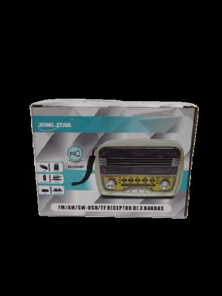 Rádio Retrô Mini com Bluetooth USB Mp3 Am/Fm Song Star - Preto - 4