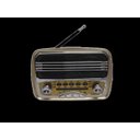 Ver imagem 1 de Rádio Retrô Mini com Bluetooth USB Mp3 Am/Fm Song Star - Dourado