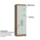 Ver imagem 2 de Quarto Modulado Solteiro Infinity com 5 Portas - Macadâmia/Pistache