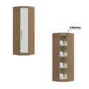 Ver imagem 5 de Quarto Modulado Solteiro Infinity com 5 Portas - Macadâmia/Pistache