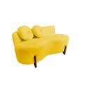 Ver imagem 2 de Namoradeira Sofá Feijão Lounge Orgânica Couro Amarelo