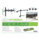 Ver imagem 2 de Mt 3 Ergo Suporte para 03 Monitores Ate 24 Polegadas Cor: Preto
