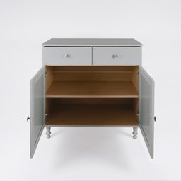 Aparador Buffet Ditália 2 Gavetas 2 Portas R-629 Cor:Cinza - 4