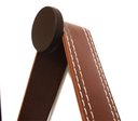 Ver imagem 5 de ESPELHO REDONDO DECORATIVO COM MOLDURA ALÇA DE COURO 60CM CARAMELO