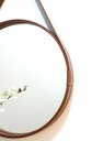 Ver imagem 3 de ESPELHO REDONDO DECORATIVO COM MOLDURA ALÇA DE COURO 60CM CARAMELO