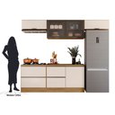 Ver imagem 3 de Cozinha Modulada Compacta com Tampo 5 Peças 280cm Etna Poliman Móveis