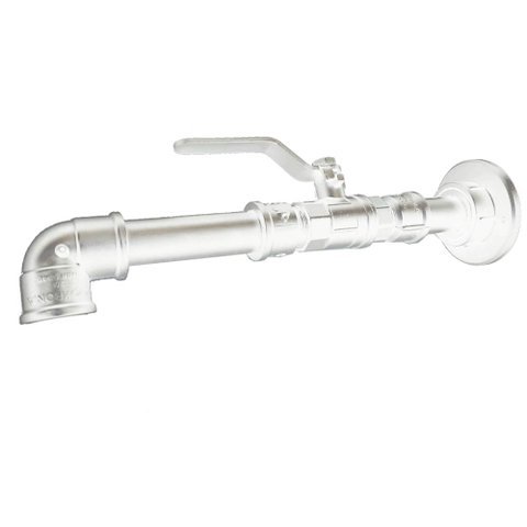 Torneira Design Industrial Clássica PVC 1/2" Parede - Madareli Branco