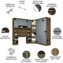 Ver imagem 2 de Guarda Roupa Solteiro Modulado Cp03 Delphi Avelã/grey L01 - Mpozenato