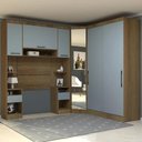 Ver imagem 1 de Guarda Roupa Solteiro Modulado Cp03 Delphi Avelã/grey L01 - Mpozenato