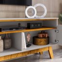 Ver imagem 5 de Rack Bancada para Tv 75 Pol 180cm Rita Off/naturalle B02 - Mpozenato