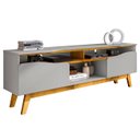 Ver imagem 1 de Rack Bancada para Tv 75 Pol 180cm Rita Off/naturalle B02 - Mpozenato