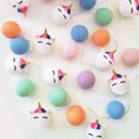 Ver imagem 2 de Luminária Infantil Unicórnios Cormilu Led, À Pilha, 10 Bolas, 1.5m