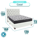 Ver imagem 3 de Cama + Box Branco e Colchão Ortobom D33 Casal - Iso100 + Cabeceira