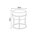Ver imagem 4 de Puff Redondo Decorativo Estofado em Veludo Base Metálica Preta Cor Rosé