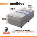 Ver imagem 3 de Cama Box Colchão Solteiro Espuma D33 Guarda Costas Sleep 88x188x52cm Probel - Suporta até 100kg