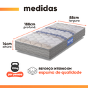 Ver imagem 4 de Cama Box Colchão Solteiro Espuma D33 Guarda Costas Sleep 88x188x52cm Probel - Suporta até 100kg