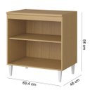 Ver imagem 2 de Balcão para Cozinha 70 cm 2 Portas Nevasca Atacama/Grafite
