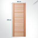 Ver imagem 2 de Folha de Porta Maciça Eucalipto Acabamento Natural 210x80cm PM58 Quartier Cruzeiro Portas