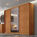 Ver imagem 4 de Guarda Roupa Casal Lôgan Plus 3 Portas 1 com Espelho 6 Gavetas Cinamomo - Novo Horizonte