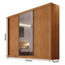Ver imagem 3 de Guarda Roupa Casal Lôgan Plus 3 Portas 1 com Espelho 6 Gavetas Cinamomo - Novo Horizonte