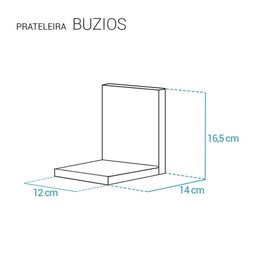 Kit Prateleira Nicho Buzios Carvalho (madeira Clara) para Quarto Sala Livro - 6