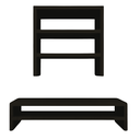 Ver imagem 3 de Kit Suporte de Monitor Duplo + Escaninho Organizador Preto