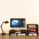 Ver imagem 2 de Kit Suporte de Monitor Duplo + Escaninho Organizador Preto
