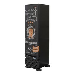 Cervejeira Slim 230 Litros Porta Adesivada Happy Hour Imbera CCV144 PS Preta 220v - 2