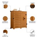 Ver imagem 4 de Cômoda Sapateira 8 Gavetas 2 Portas 125cm Verona Cinamomo - Albatroz