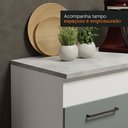 Ver imagem 6 de Cozinha Compacta Madesa Agata 150001 com Armário e Balcão (Com Tampo) Branco/Cinza Cor:Branco Cinza