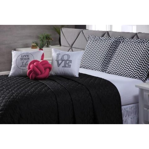 Jogo De Cama Queen Isabella Cobre Leito Preto