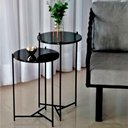 Ver imagem 2 de Conjunto de Mesa Lateral Áquila - Preta - Cor: Preto