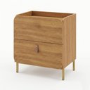 Ver imagem 2 de Mesa Lateral com 2 Gavetas em Madeira