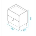Ver imagem 3 de Mesa Lateral com 2 Gavetas em Madeira