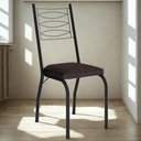 Ver imagem 2 de Cadeira Tubular Europa 262 Preto Assento Tecelão Cacau Artef