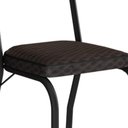 Ver imagem 3 de Cadeira Tubular Europa 262 Preto Assento Tecelão Cacau Artef