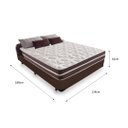 Ver imagem 2 de Cama Box Viúva 128 Tecido Sintético Marrom com Colchão Little Angel - Bello Box - Mola Superlastic
