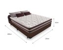 Ver imagem 2 de Cama Box Viúva 128 Tecido Sintético Marrom com Colchão Little Angel - Bello Box - Mola Superlastic