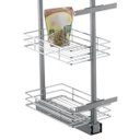 Ver imagem 3 de Coluna Aramada Deslizante 46cm x 23cm x 122,5cm Com 4 Cestos Organizadores Cromado