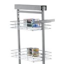 Ver imagem 2 de Coluna Aramada Deslizante 46cm x 23cm x 122,5cm Com 4 Cestos Organizadores Cromado