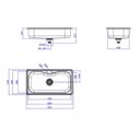 Ver imagem 3 de Cuba de Cozinha Deca Retangular com Deck 80x40cm Facile Inox - Cc.661.80.dk.inx